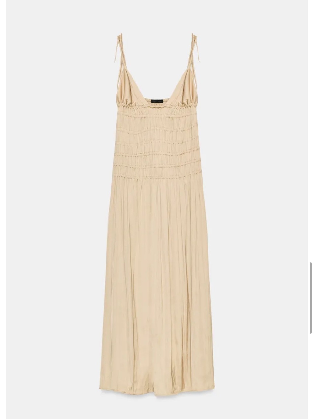 New with tags! Zara Ruched Satin Dress - Picture 4 of 5